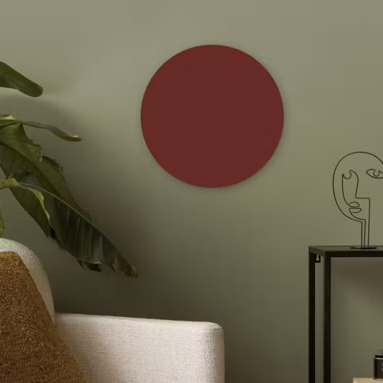 Burnt - Mahogany - Rood Akoestische PET Vilt - Rond klein 838 -sfeer2