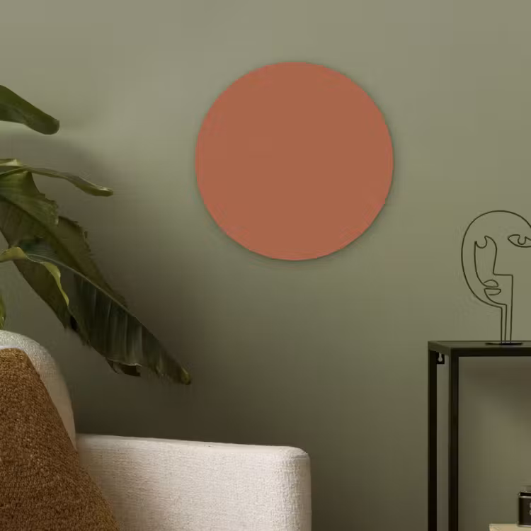Burnt - Sienna - Oranje Akoestische PET Vilt - Rond klein 838 -sfeer2