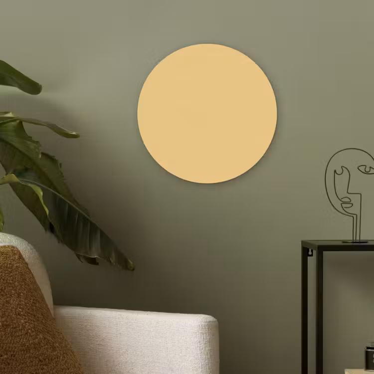 Butter - Geel - Yellow Akoestische PET Vilt - Rond klein 838 -sfeer2