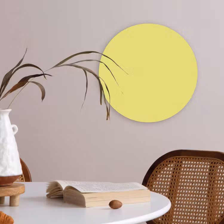 Buttery - Beige - Geel Akoestische PET Vilt - Rond klein 838 -sfeer3