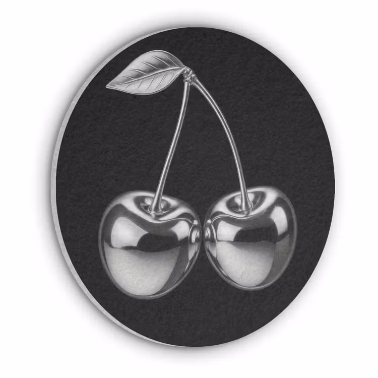 Kers - Luxueus - Metallic Akoestische PET Vilt - Rond klein -3d