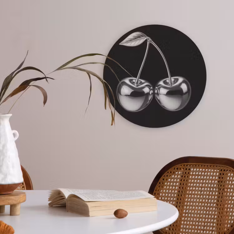 Kers - Luxueus - Metallic Akoestische PET Vilt - Rond klein -sfeer3