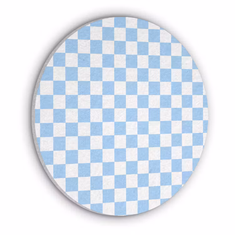 Schaakbord - Klassiek - Blauw Akoestische PET Vilt - Rond klein 838 -3d
