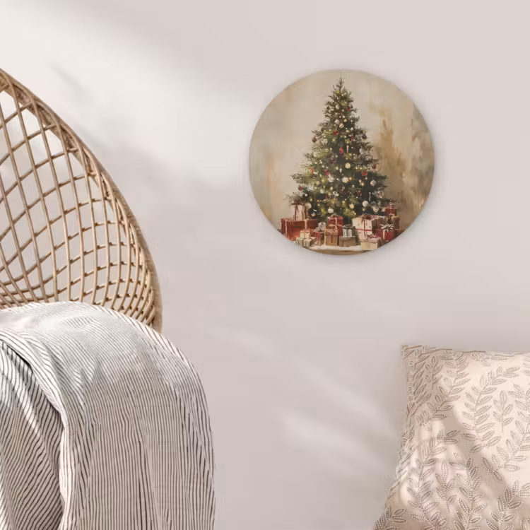Kerstboom - Versierd - Kleurrijk Akoestische PET Vilt - Rond klein -sfeer4