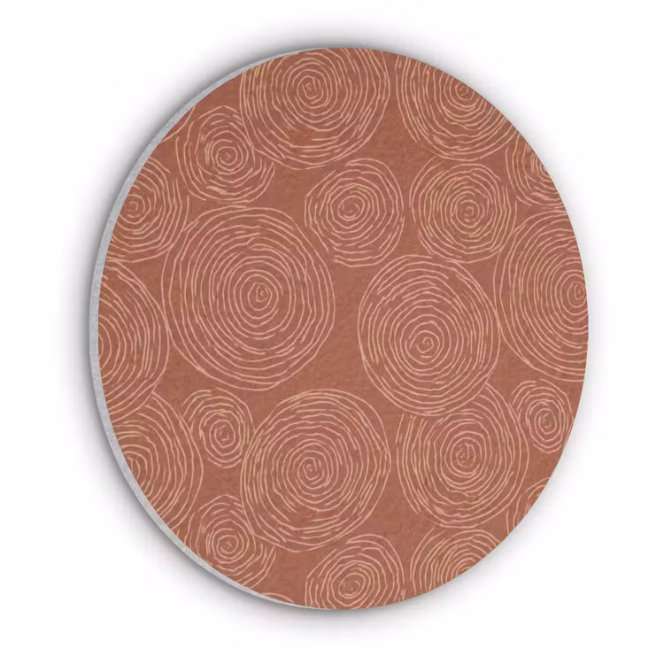 Cirkels - Abstract - Artistiek - Terracotta Akoestische PET Vilt - Rond klein 838 -3d