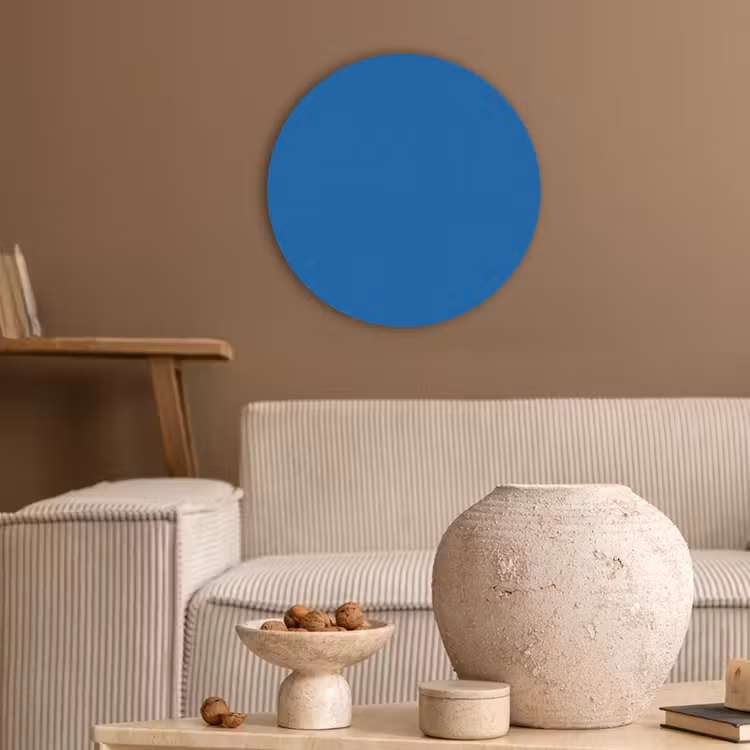 Classic - Azure - Blauw Akoestische PET Vilt - Rond klein 838 -sfeer1