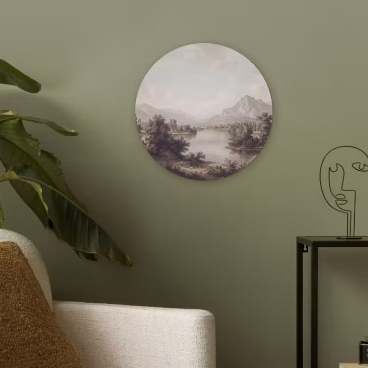 Klassiek - Landschap - Sereen Akoestische PET Vilt - Rond klein -sfeer2