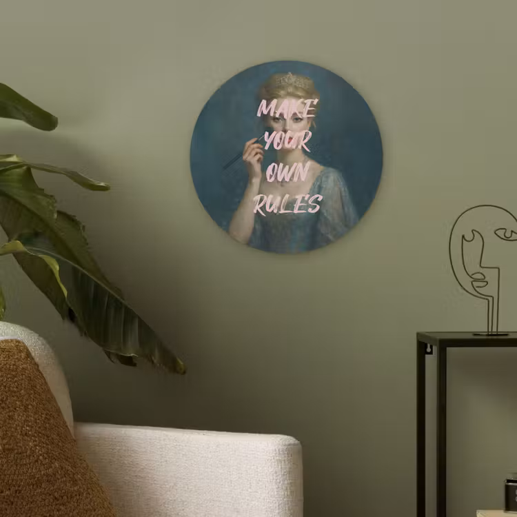 Klassiek - Sierlijk - Roze Akoestische PET Vilt - Rond klein -sfeer2