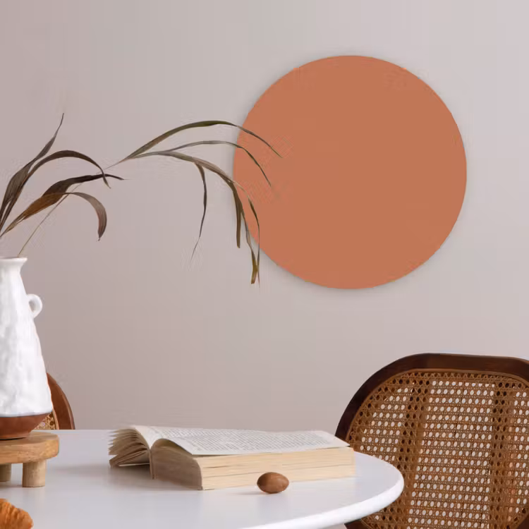 Classic - Terracotta - Oranje Akoestische PET Vilt - Rond klein 838 -sfeer3