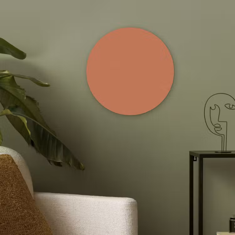 Classic - Terracotta - Oranje Akoestische PET Vilt - Rond klein 838 -sfeer2