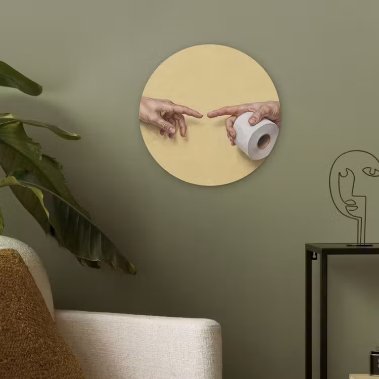Klassiek - Kunst - Humor Akoestische PET Vilt - Rond klein -sfeer2