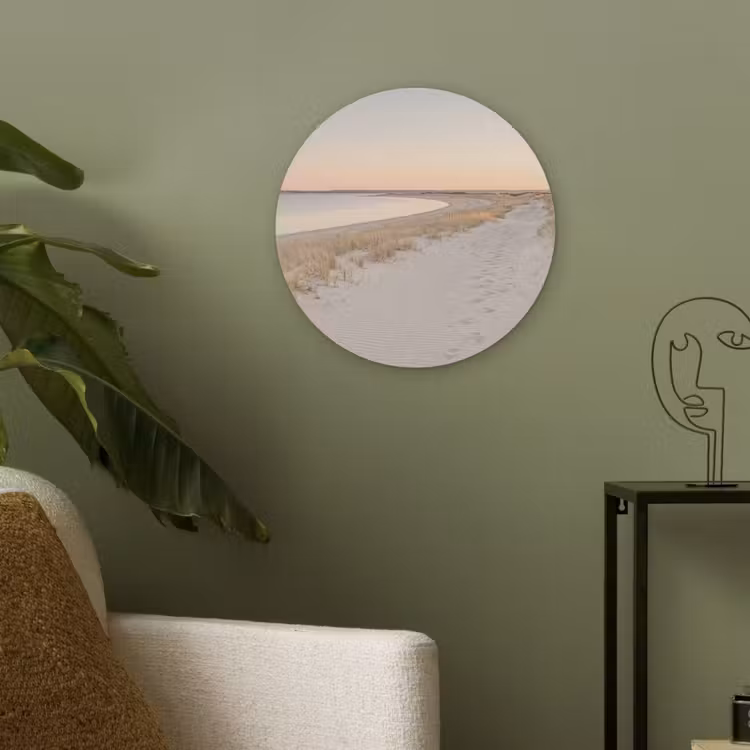 Kustlijn - Horizon - Hek Akoestische PET Vilt - Rond klein -sfeer2