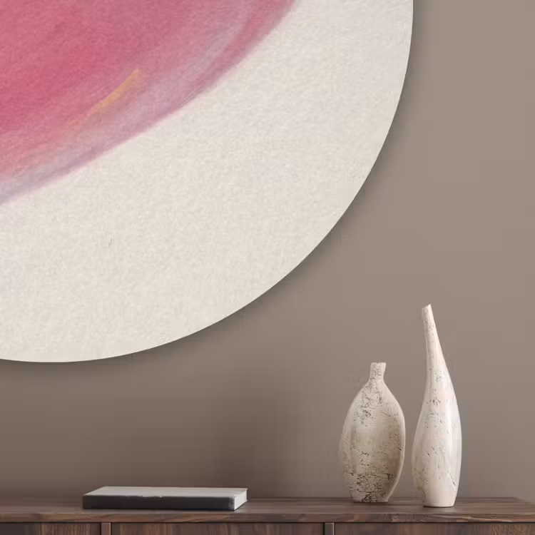 Cocktail - Framboos - Drank - Modern - Roze Akoestische PET Vilt - Rond klein -sfeer5_closeup