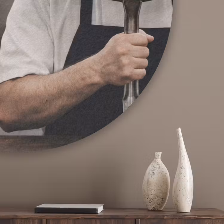 Koks - Koekenpannen - Keuken Akoestische PET Vilt - Rond klein -sfeer5_closeup