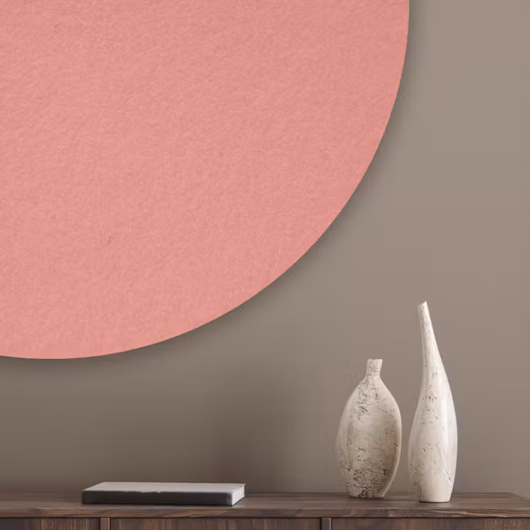 Coral - Reef - Rood Akoestische PET Vilt - Rond klein 838 -sfeer5_closeup