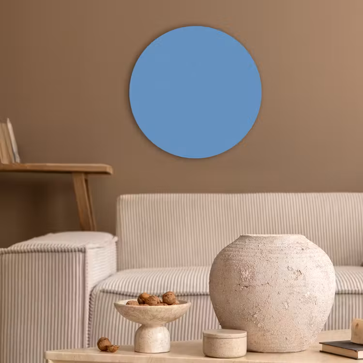 Cornflower - Blue - Blauw Akoestische PET Vilt - Rond klein 838 -sfeer1