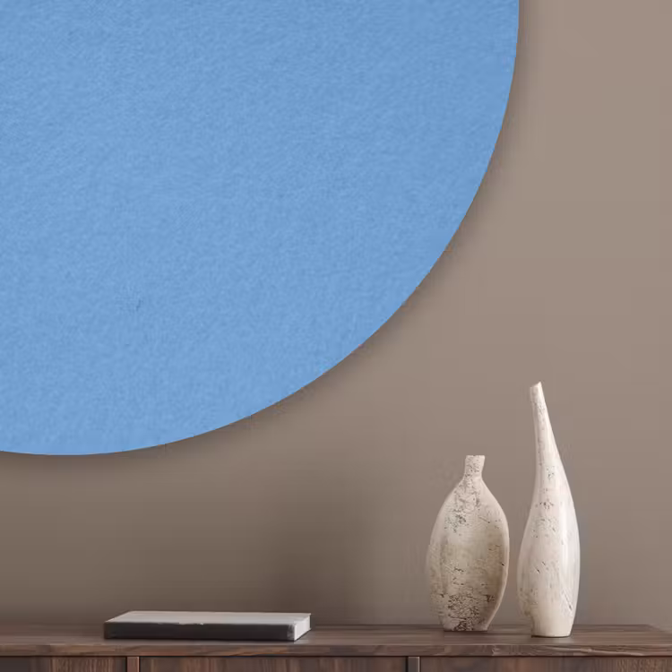 Cornflower - Blue - Blauw Akoestische PET Vilt - Rond klein 838 -sfeer5_closeup