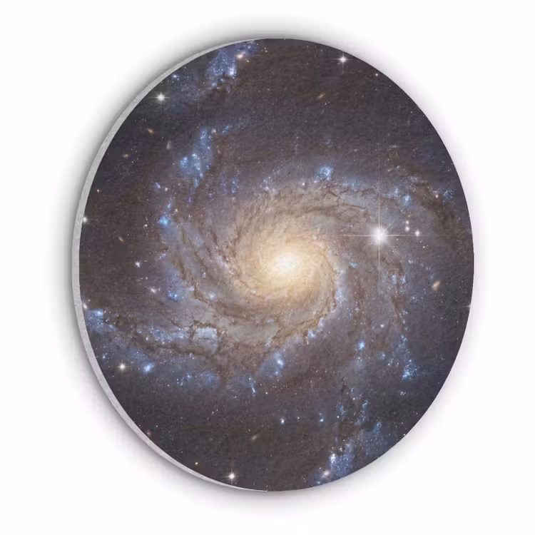 Kosmos - Sterrenstelsel - Donker Akoestische PET Vilt - Rond klein -3d
