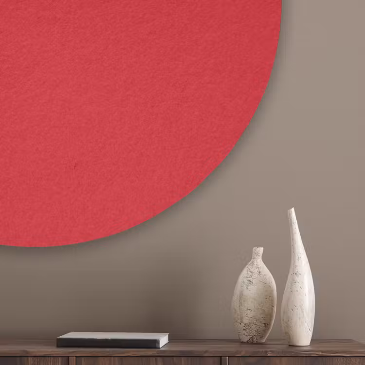 Crimson - Velvet - Rood Akoestische PET Vilt - Rond klein 838 -sfeer5_closeup