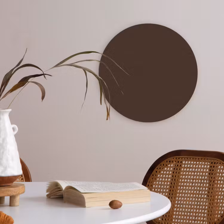 Dark - Chocolate - Bruin Akoestische PET Vilt - Rond klein 838 -sfeer3