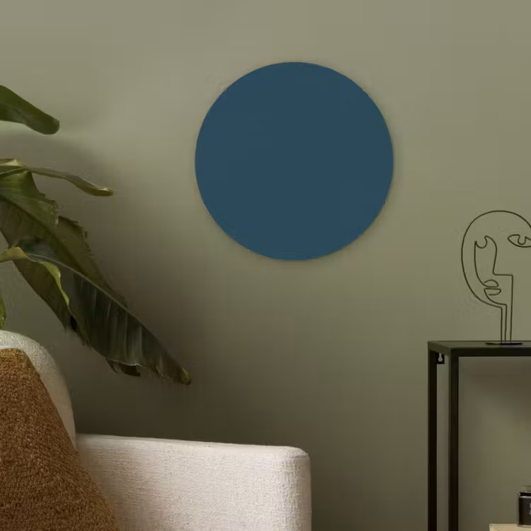 Dark - Indigo - Blauw Akoestische PET Vilt - Rond klein 838 -sfeer2