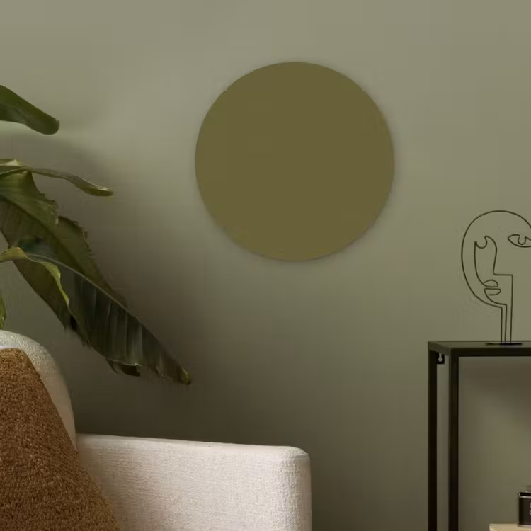 Dark - Olive - Groen Akoestische PET Vilt - Rond klein 838 -sfeer2