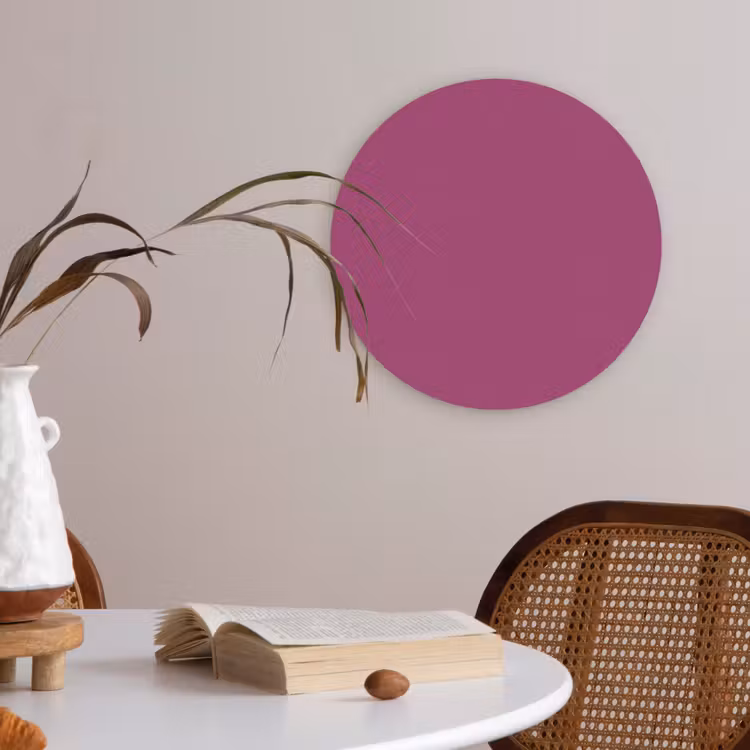 Deep - Magenta - Paars Akoestische PET Vilt - Rond klein 838 -sfeer3