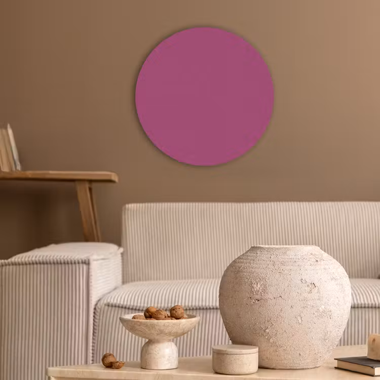 Deep - Magenta - Paars Akoestische PET Vilt - Rond klein 838 -sfeer1