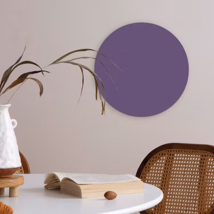 Deep - Plum - Paars Akoestische PET Vilt - Rond klein 838 -sfeer3