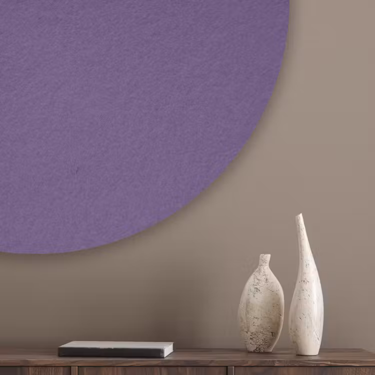 Deep - Plum - Paars Akoestische PET Vilt - Rond klein 838 -sfeer5_closeup