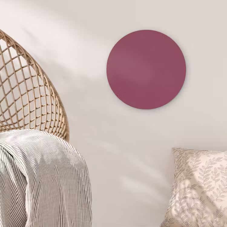 Deep - Rasberry - Rood Akoestische PET Vilt - Rond klein 838 -sfeer4