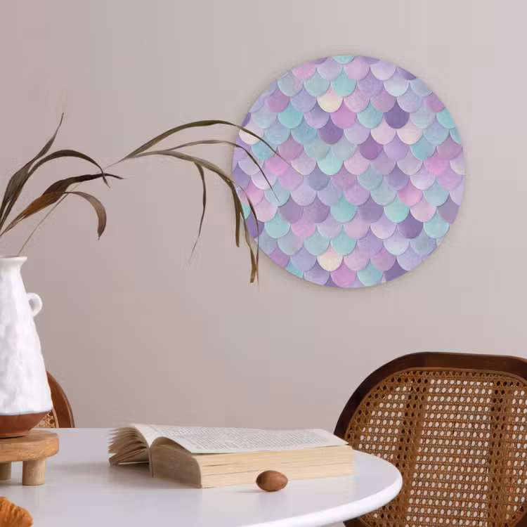 Dromerig - Zeemeermin - Pastel Akoestische PET Vilt - Rond klein 838 -sfeer3