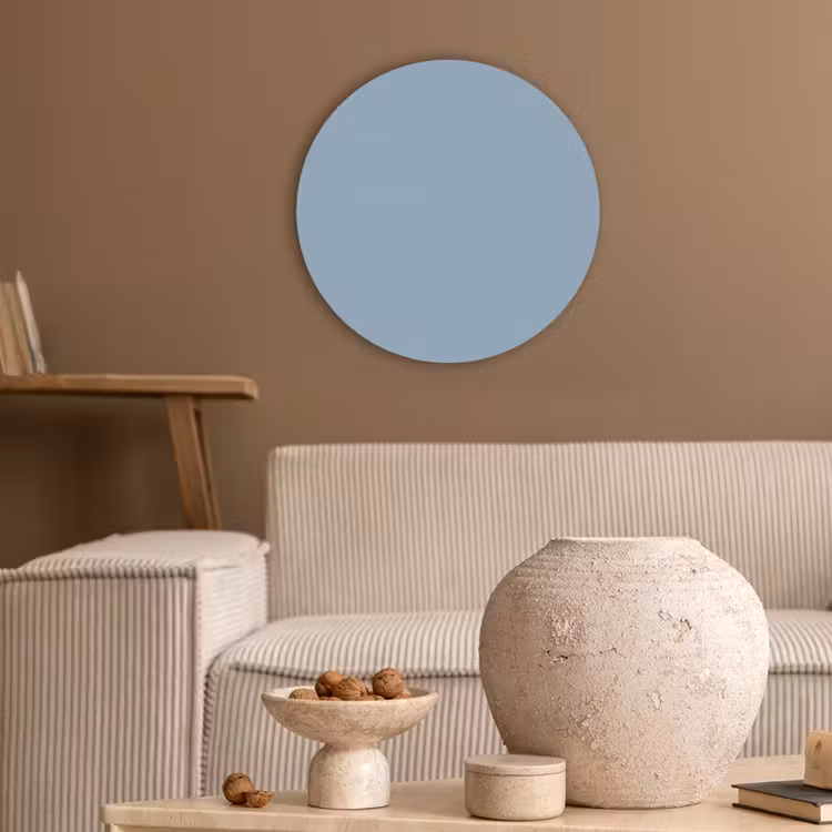 Dusty - Denim - Blauw Akoestische PET Vilt - Rond klein 838 -sfeer1