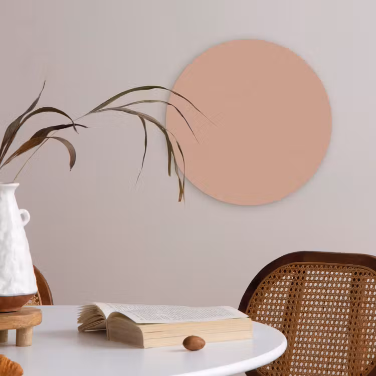 Dusty - Rose - Roze Akoestische PET Vilt - Rond klein 838 -sfeer3