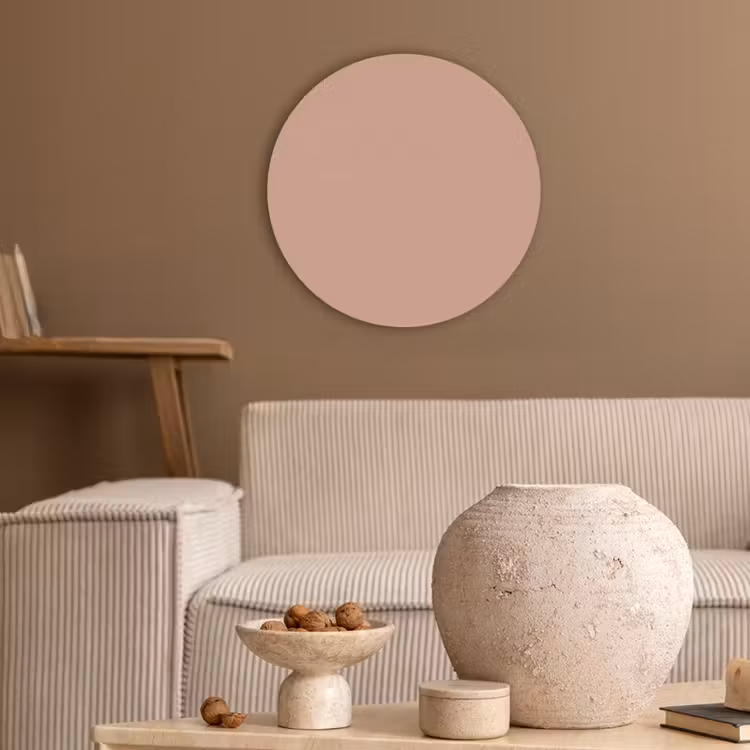 Dusty - Rose - Roze Akoestische PET Vilt - Rond klein 838 -sfeer1