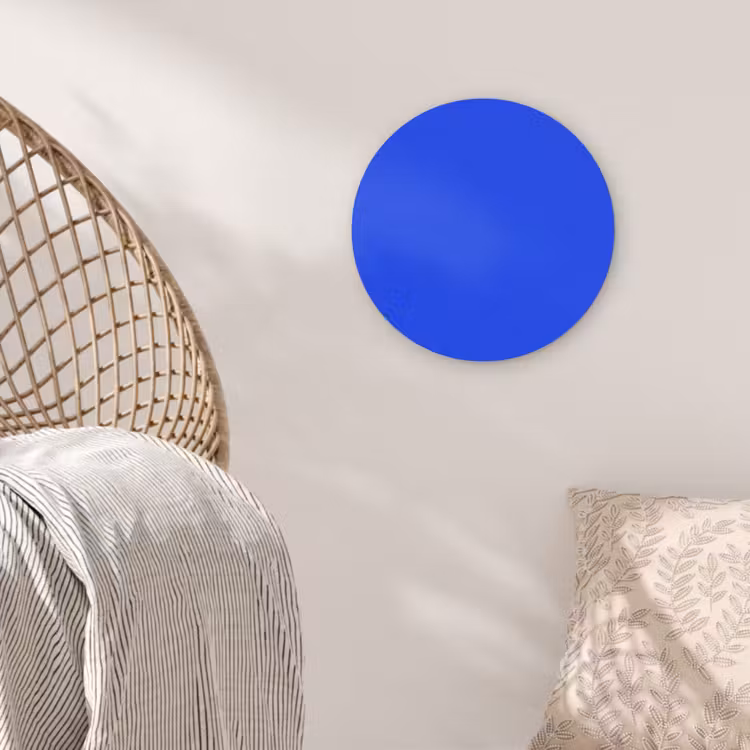 Electric - Blue - Blauw Akoestische PET Vilt - Rond klein 838 -sfeer4