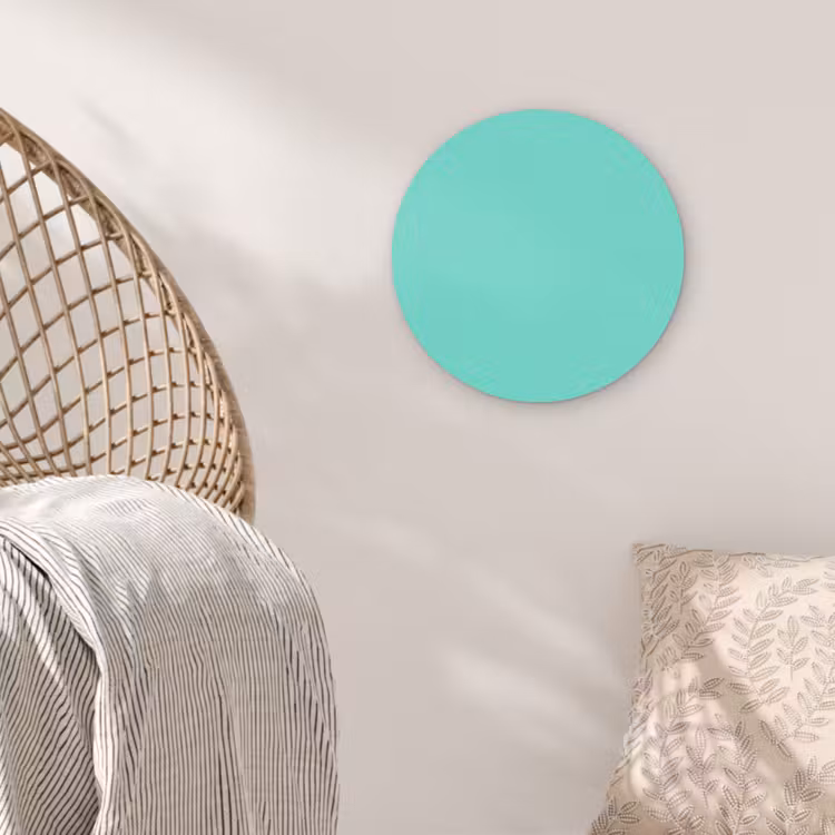 Electric - Cyan - Turkoois Akoestische PET Vilt - Rond klein 838 -sfeer4