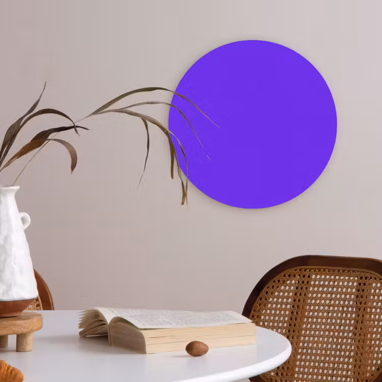 Electric - Indigo - Paars Akoestische PET Vilt - Rond klein 838 -sfeer3