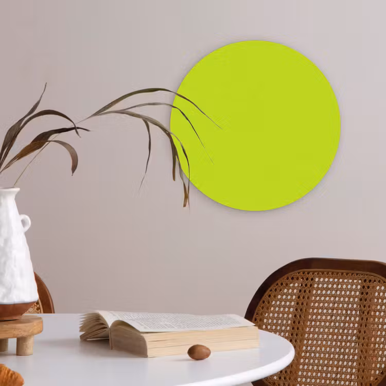 Electric - Lemon - Geel Akoestische PET Vilt - Rond klein 838 -sfeer3