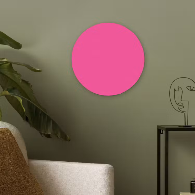 Electric - Magenta - Roze Akoestische PET Vilt - Rond klein 838 -sfeer2