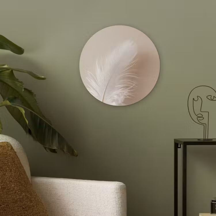 Veer - Minimalistisch - Roze Akoestische PET Vilt - Rond klein -sfeer2