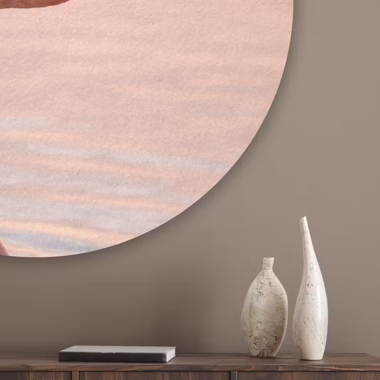 Flamingo - Water - Roze Akoestische PET Vilt - Rond klein -sfeer5_closeup