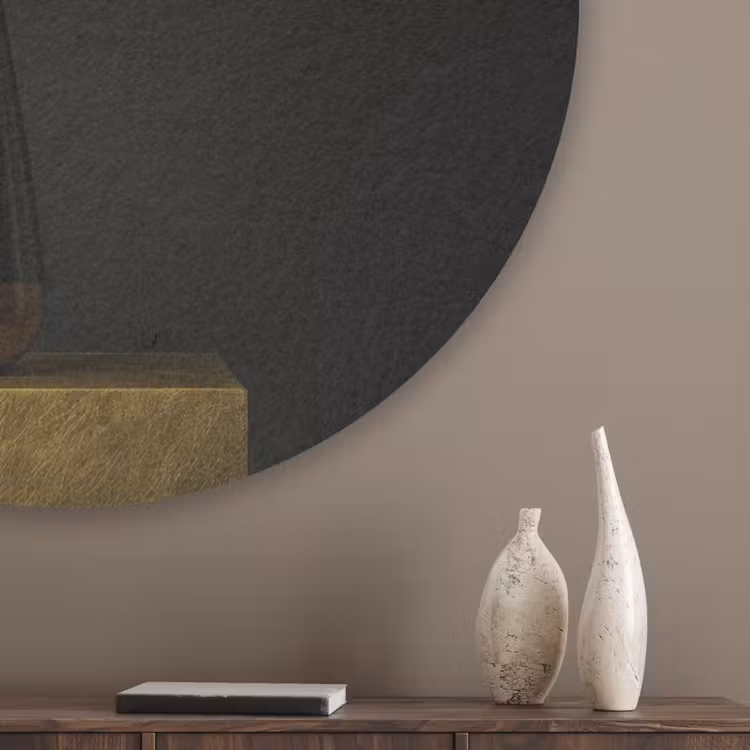 Bloembollen - Wit - Vaas - Minimalistisch Akoestische PET Vilt - Rond klein -sfeer5_closeup