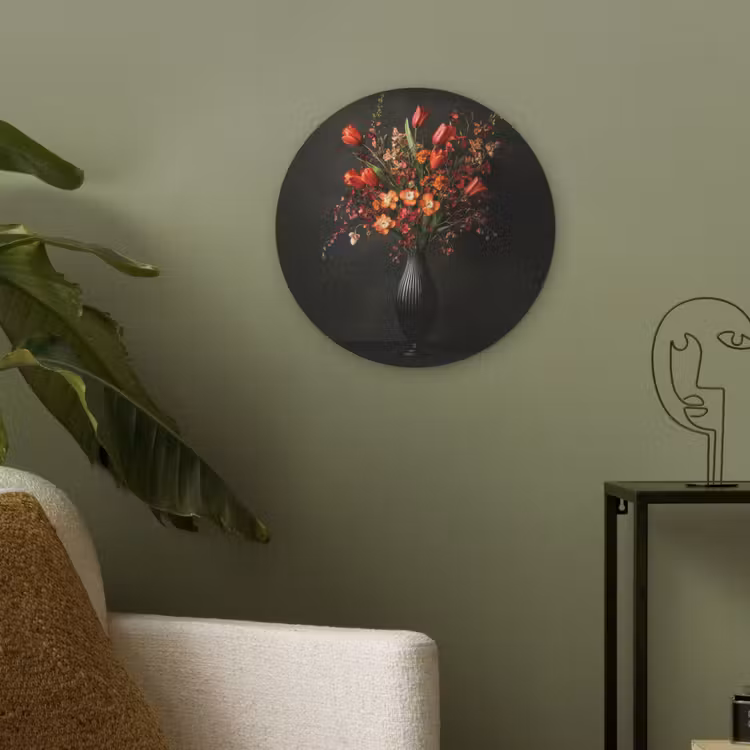 Bloemen - Takken - Boeket Akoestische PET Vilt - Rond klein -sfeer2