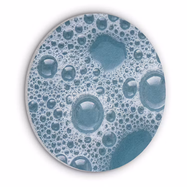 Schuim - Water - Textuur Akoestische PET Vilt - Rond klein -3d