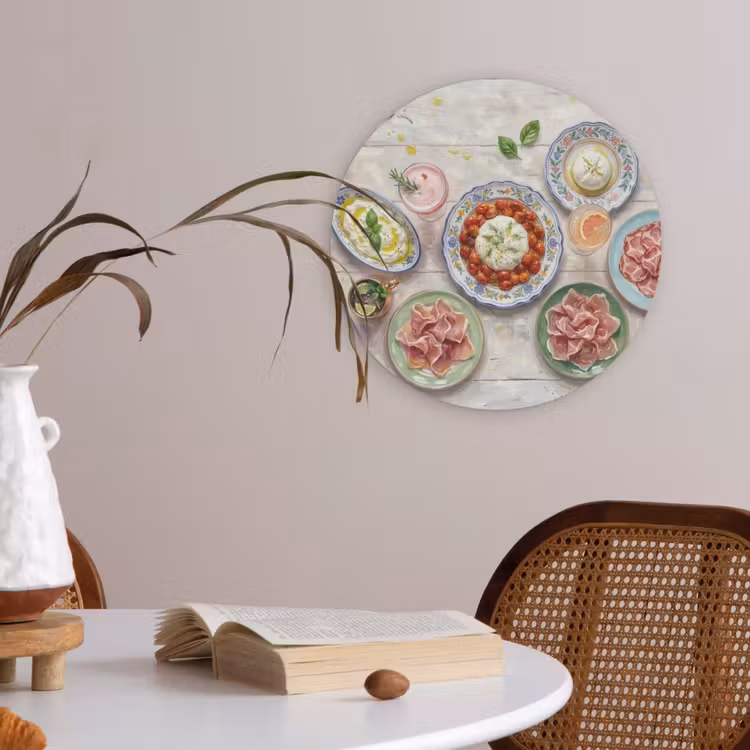 Eten - Tafel - Divers - Modern Akoestische PET Vilt - Rond klein -sfeer3