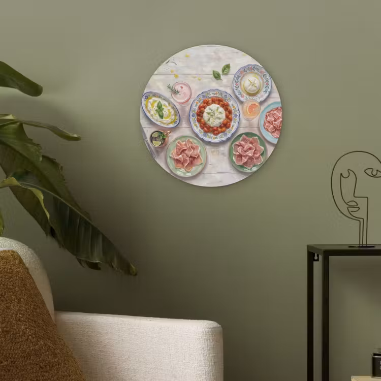 Eten - Tafel - Divers - Modern Akoestische PET Vilt - Rond klein -sfeer2