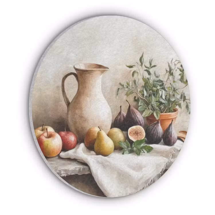 Fruit - Kruiden - Landelijk Akoestische PET Vilt - Rond klein -3d