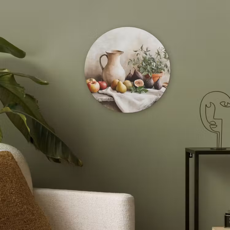 Fruit - Kruiden - Landelijk Akoestische PET Vilt - Rond klein -sfeer2