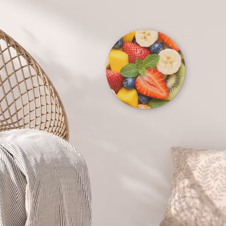 Fruit - Plakjes - Eten - Kleurrijk Akoestische PET Vilt - Rond klein -sfeer4